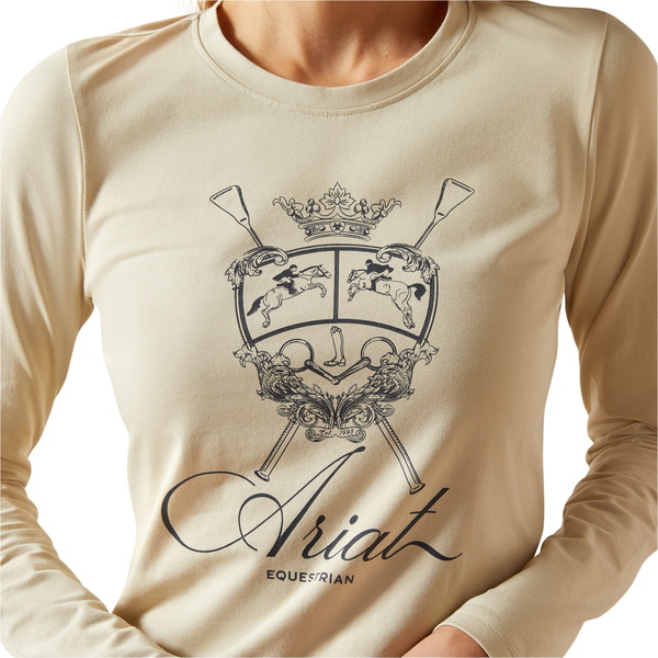 2025 Ariat Womens Ritzy Logo T-Shirt 10062570 - Pelican